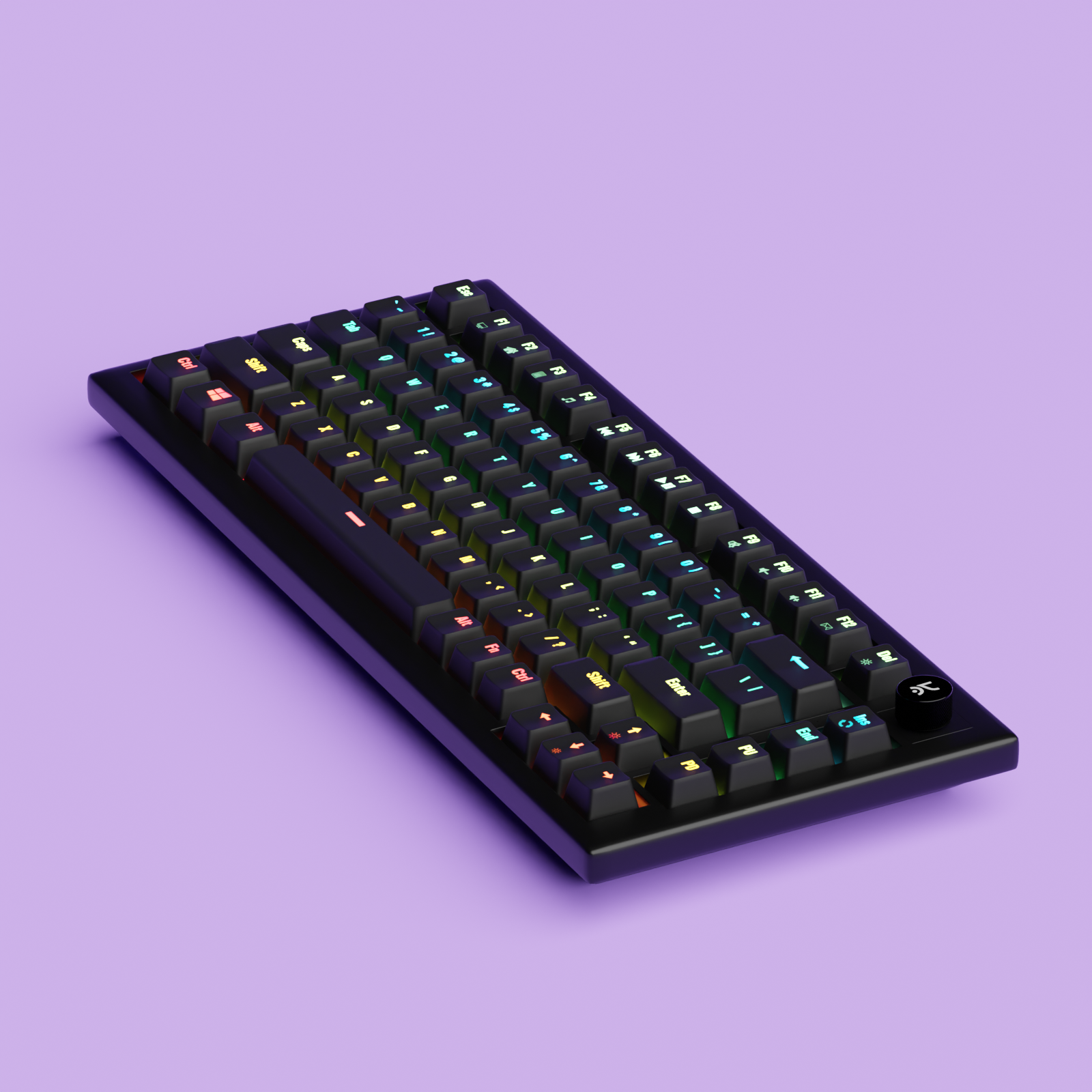 Hive All Black RGB Wired Gaming Keyboard Kreo