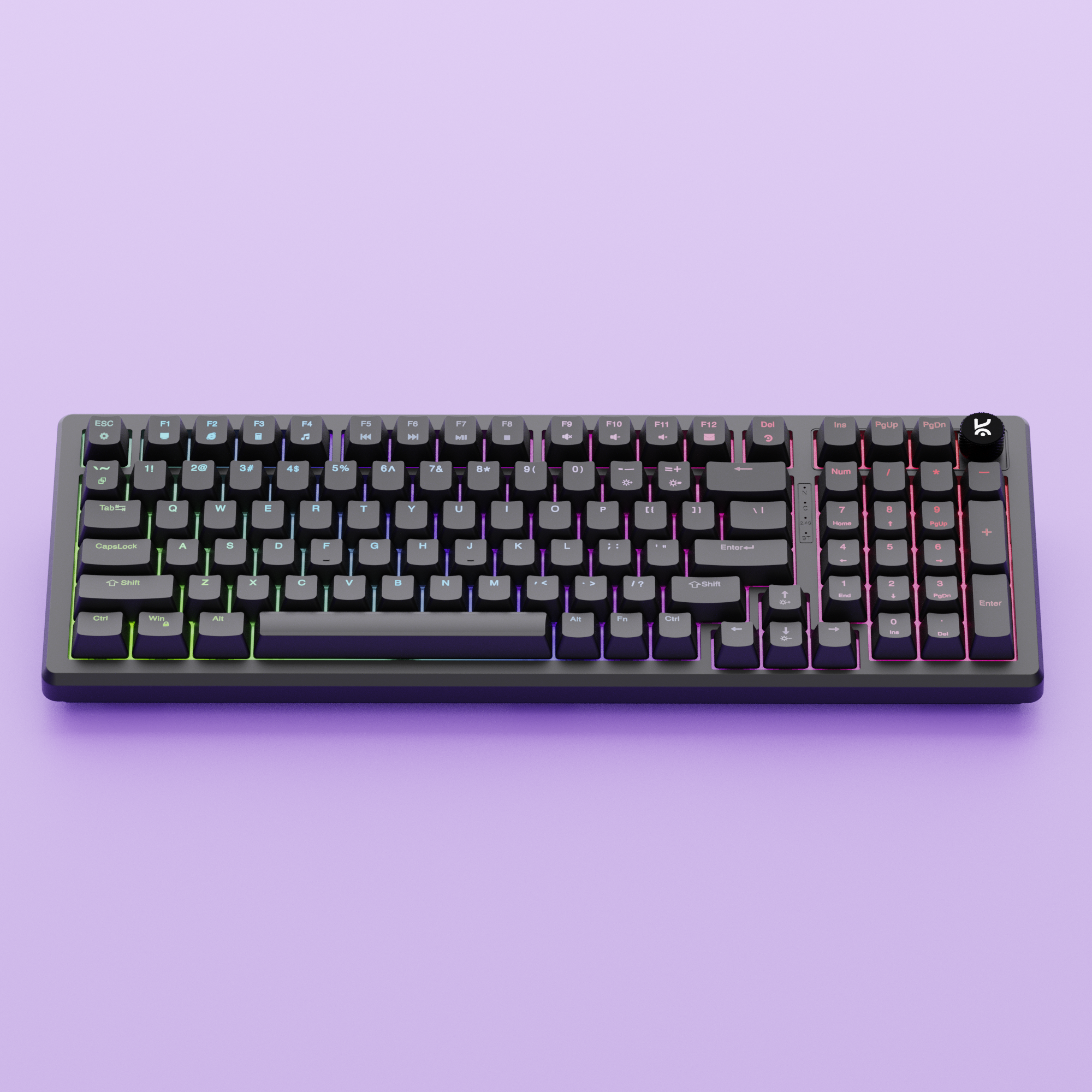 Hive Full-Size All Black Wired Gaming Keyboard Kreo