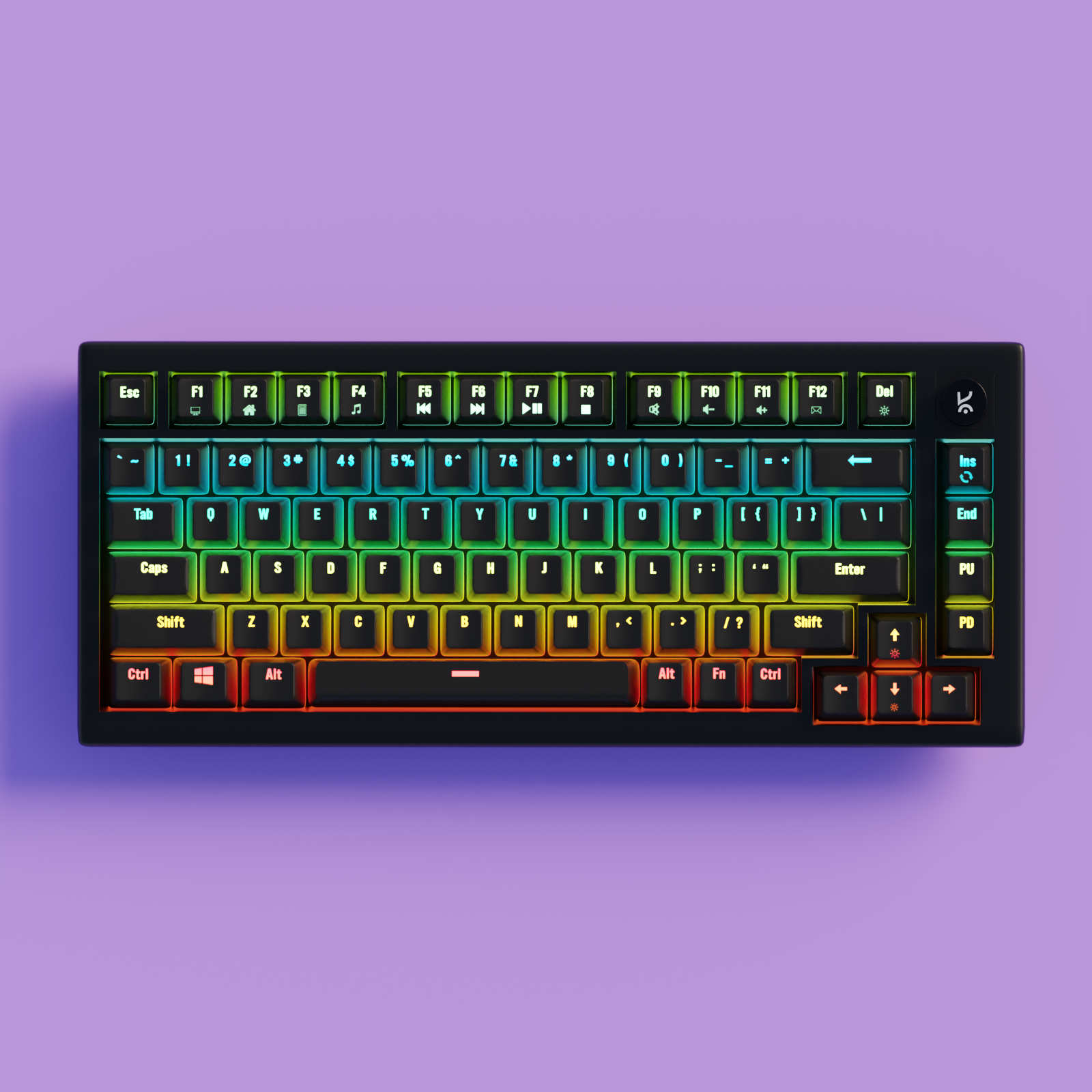 Hive All Black RGB Wired Gaming Keyboard Kreo