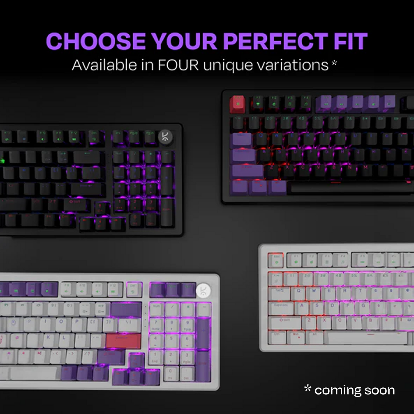 Hive Purple Black Wired Gaming Keyboard Kreo