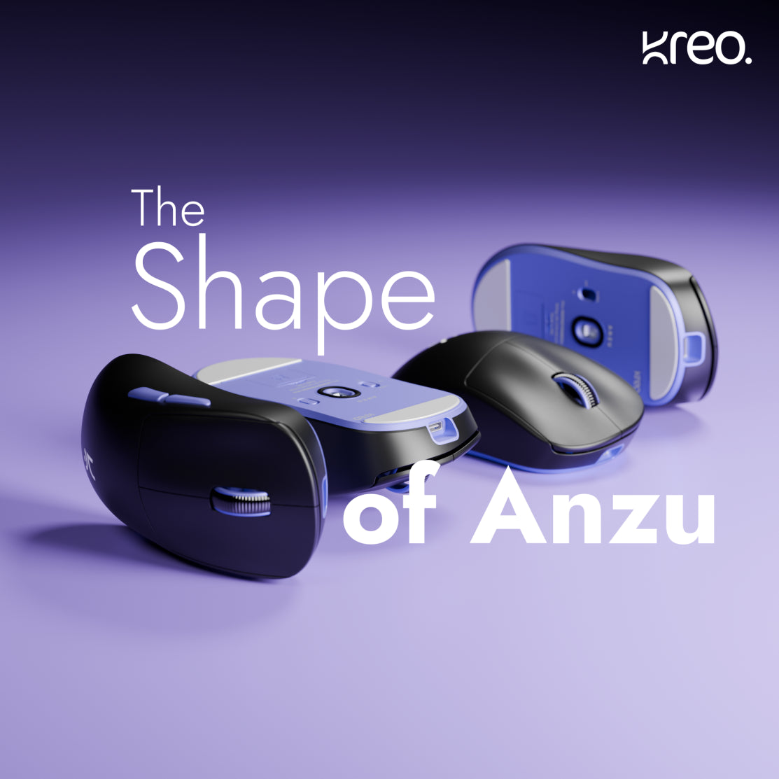 Anzu Black 52g Wireless Gaming Mouse Kreo