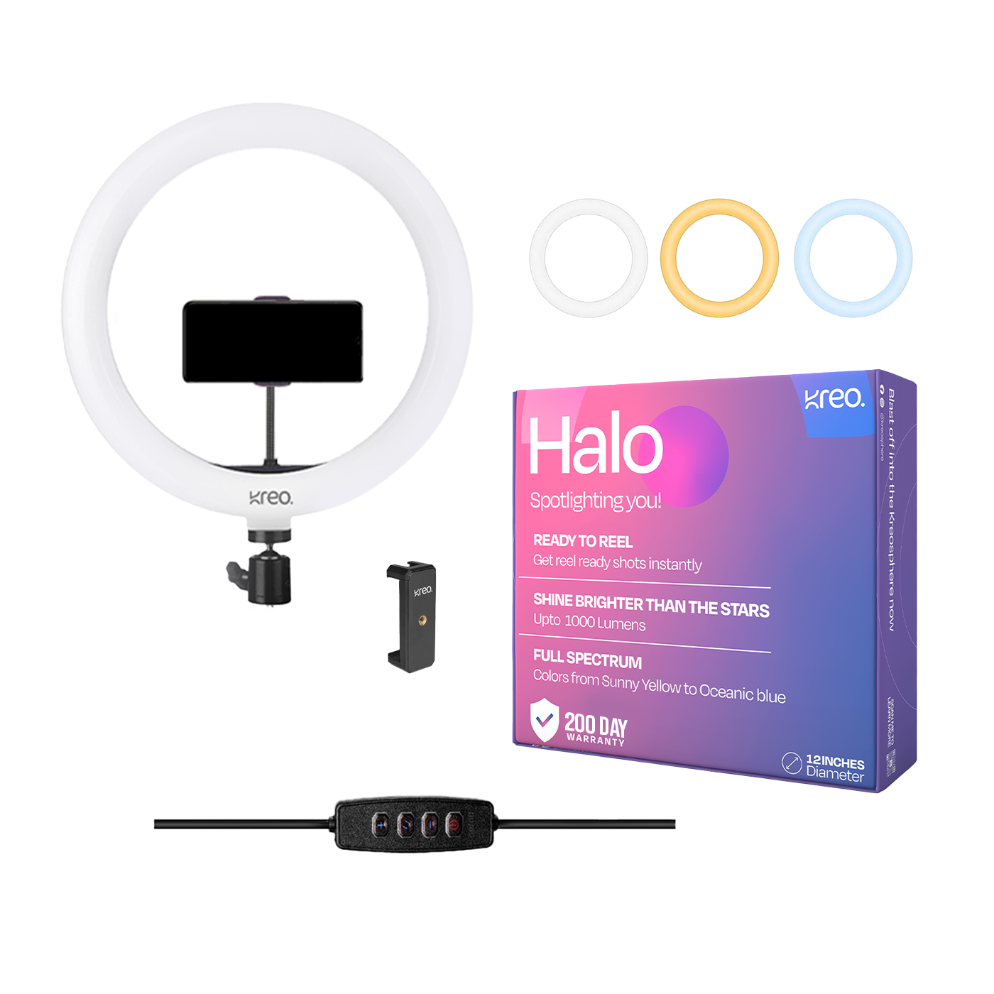 Halo 12" Premium Selfie Ring Light Kreo
