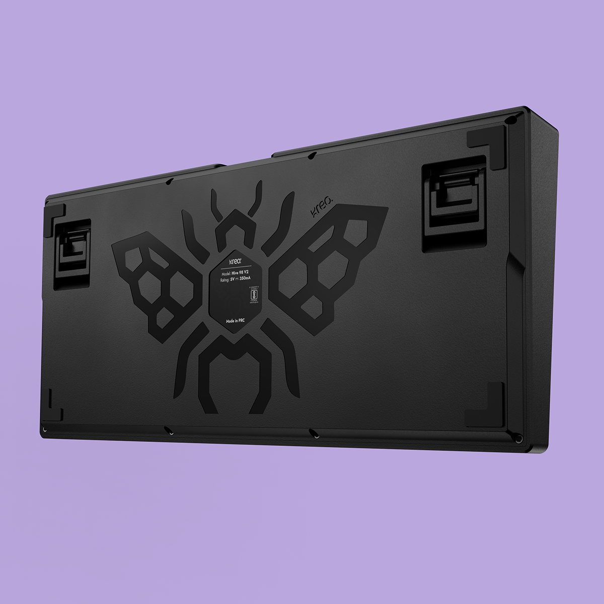Hive75 V2 Black Purple Wired Mechanical Gaming Keyboard