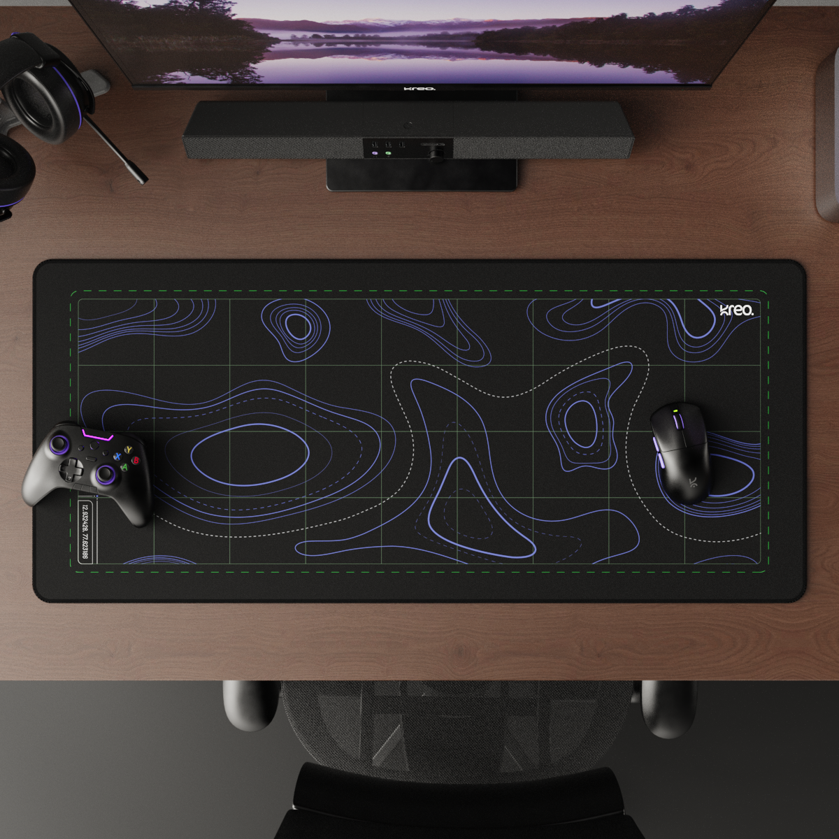 Terra XXL Deskmat - Topographic