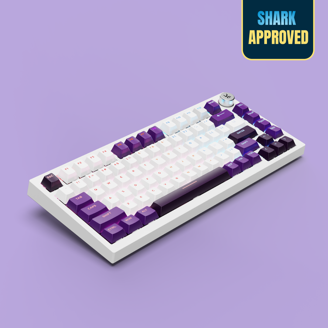 Swarm White Purple Wireless Gaming Keyboard