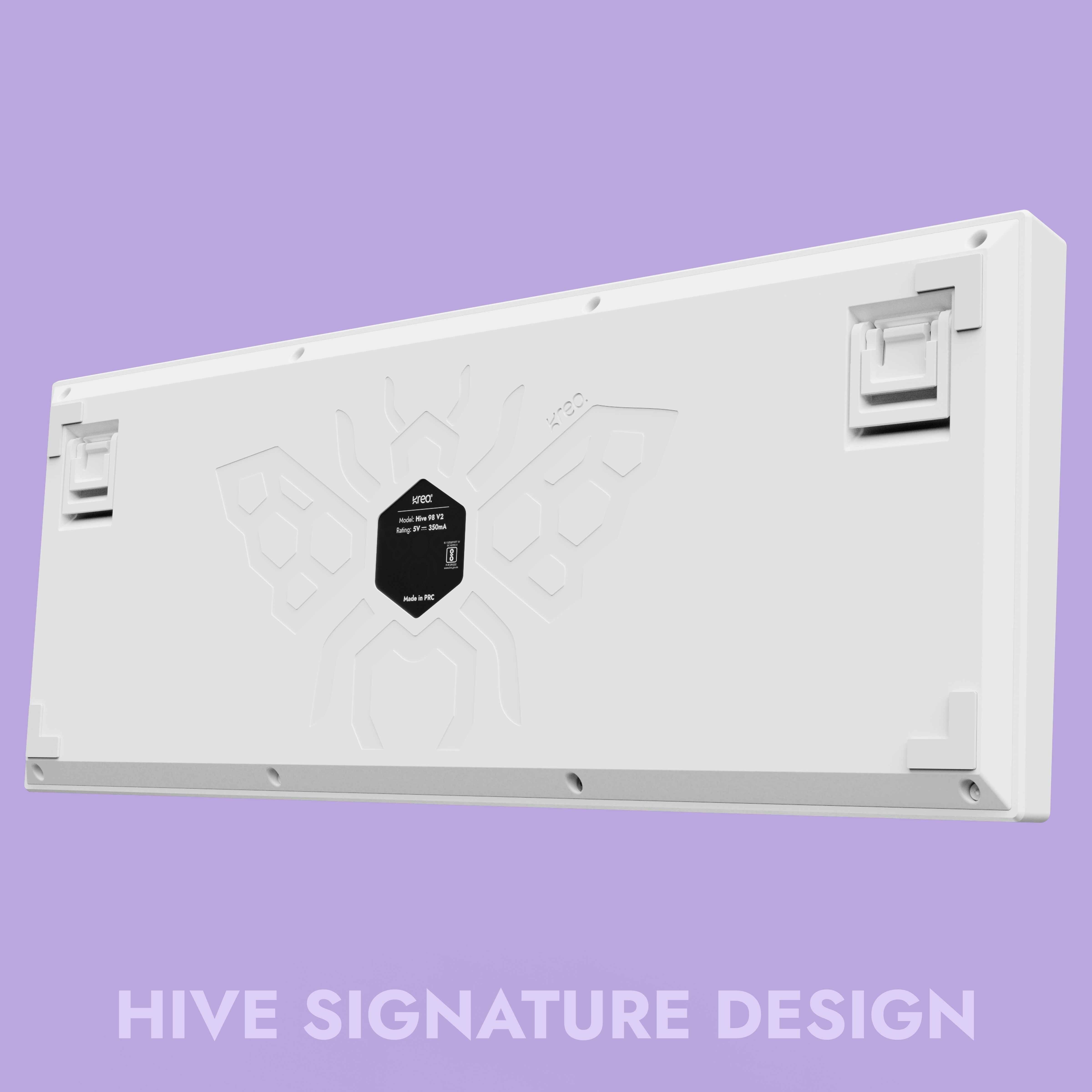 Hive98 V2 White Purple Wired Mechanical Gaming Keyboard