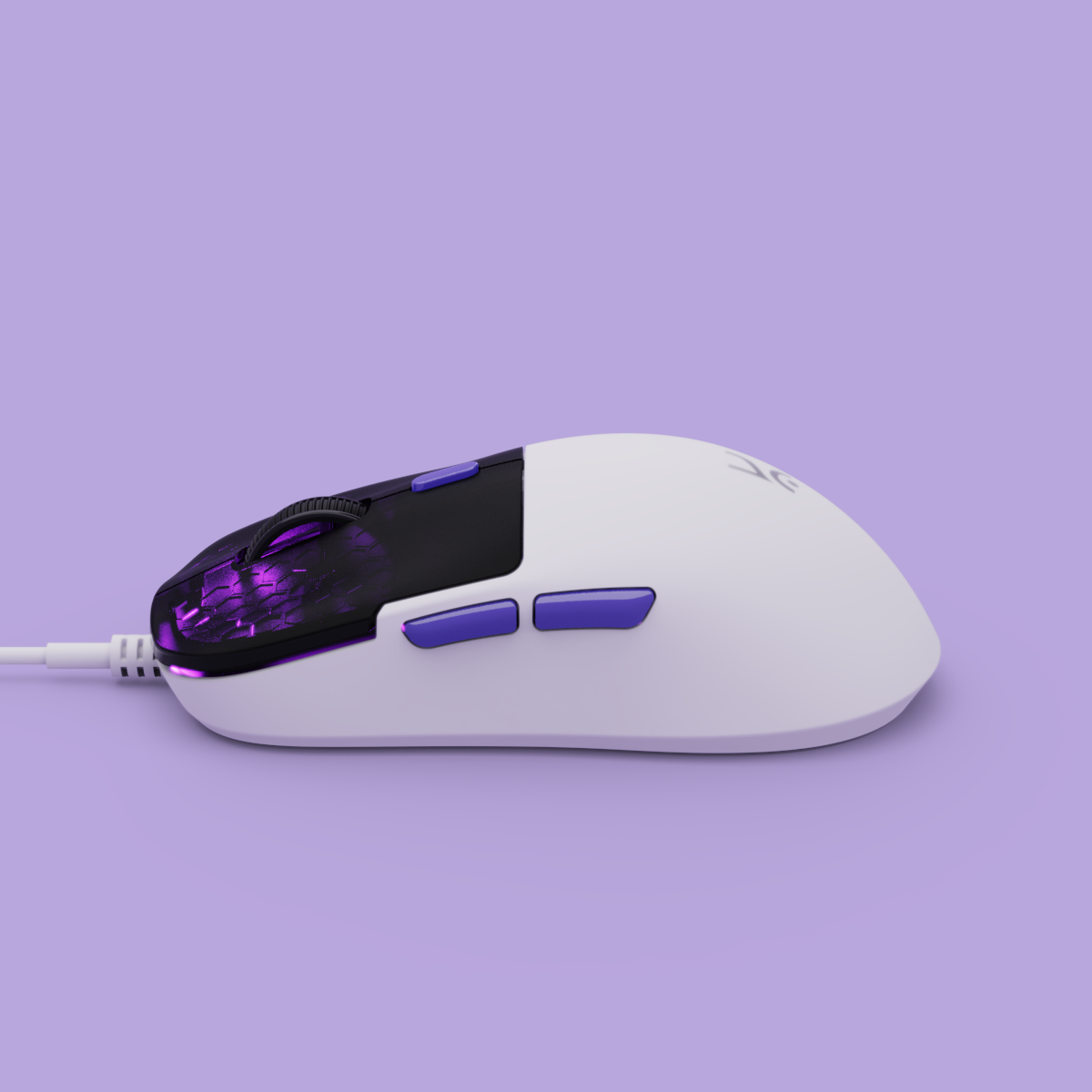 Harpy White Light Weight RGB Gaming Mouse