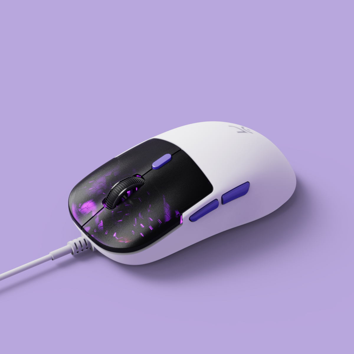 Harpy White Light Weight RGB Gaming Mouse