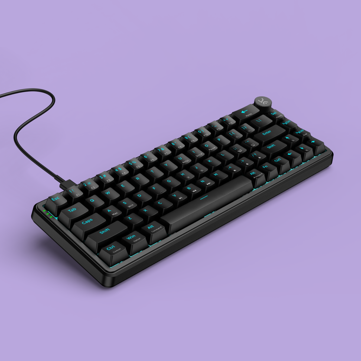 Hive65 All Black Wired Mechanical Gaming Keyboard