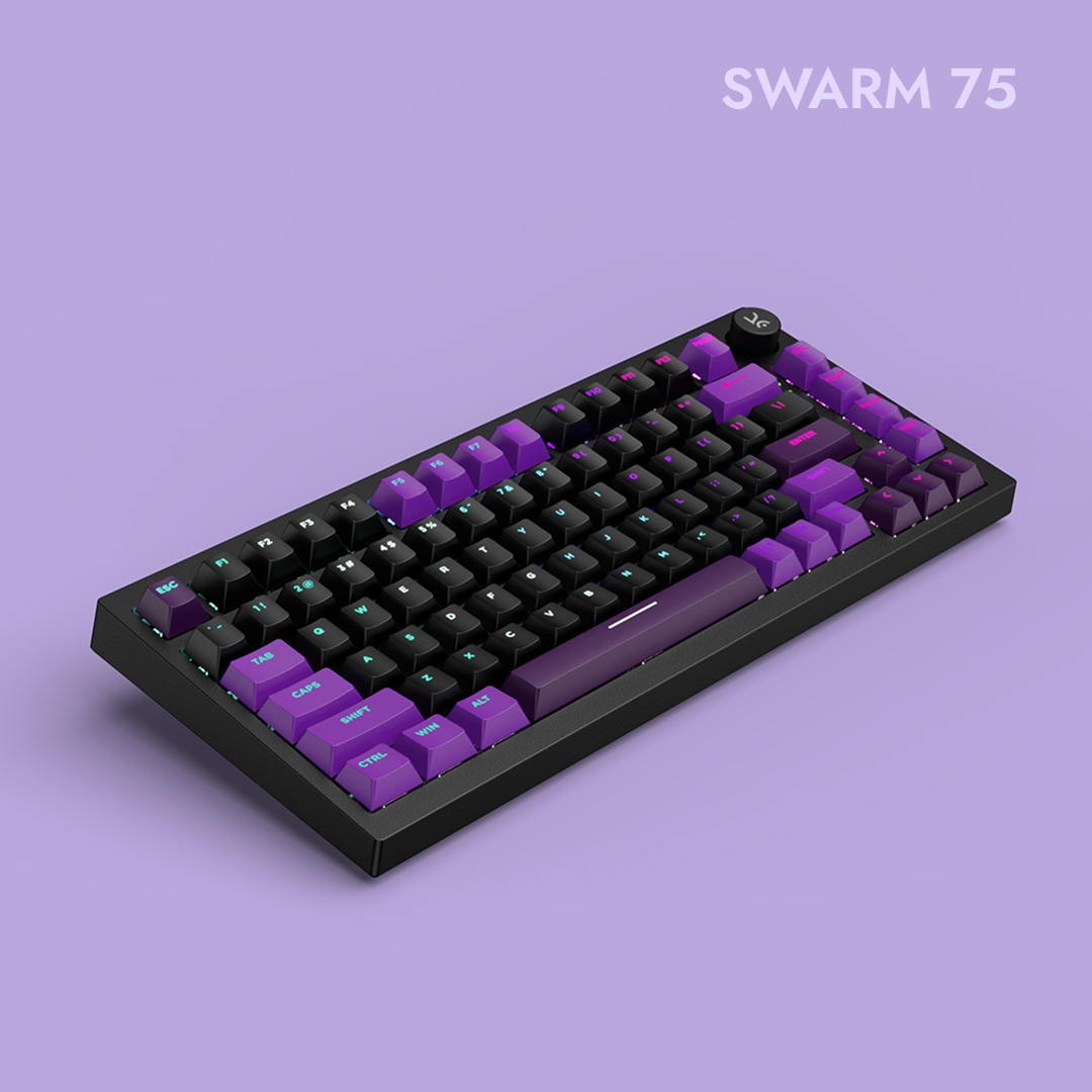 Wireless Purple Keyboard Non Mechanical MK X WOBKEY Crush 80 Reboot Pro Non-Flex Edition Aluminum Wireless Keyboard