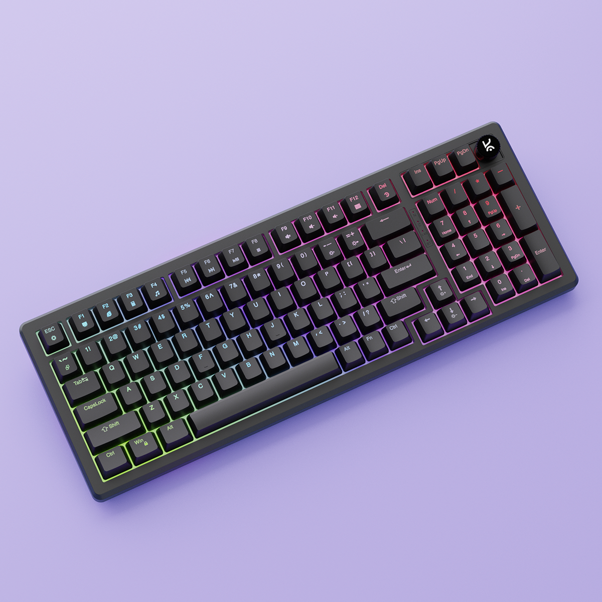 Hive Full-Size All Black Wired Gaming Keyboard Kreo