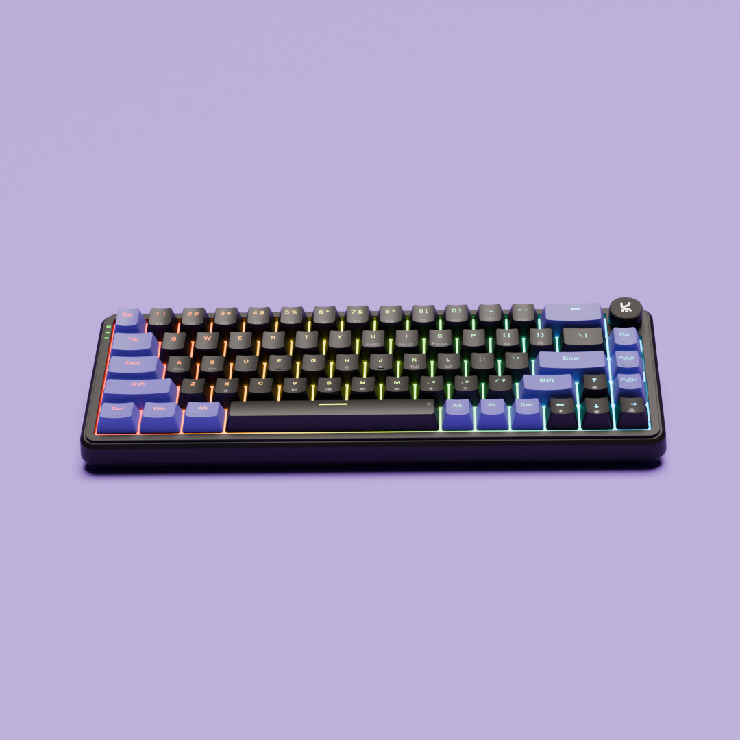 Hive65 Mechanical Gaming Keyboard with Kreo Purple Linear Switches Kreo
