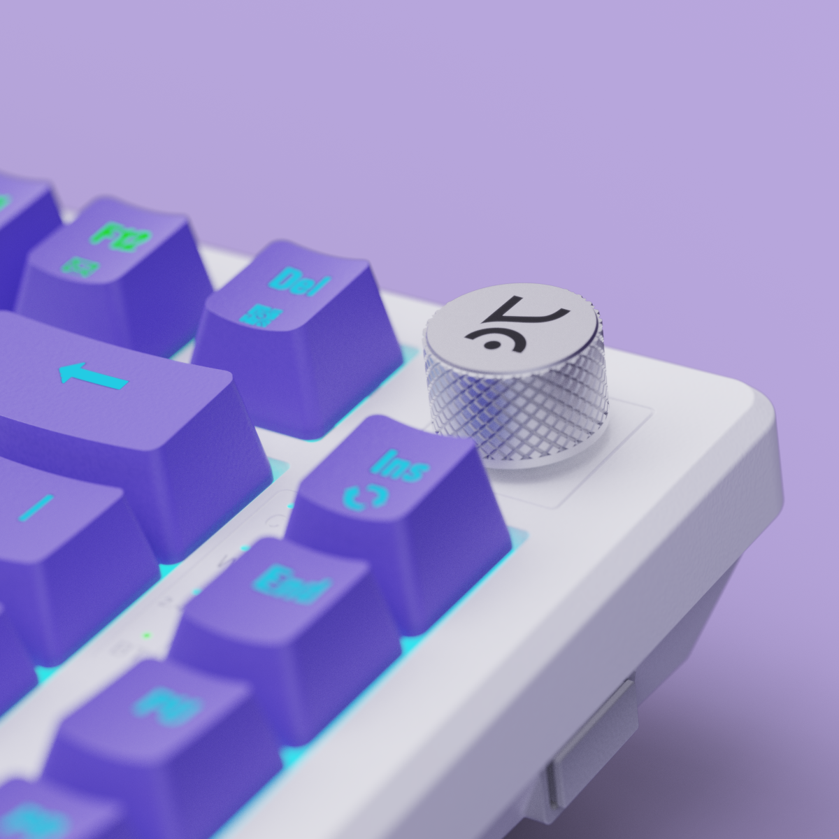 Hive75 White-Purple Wired Gaming Keyboard Kreo