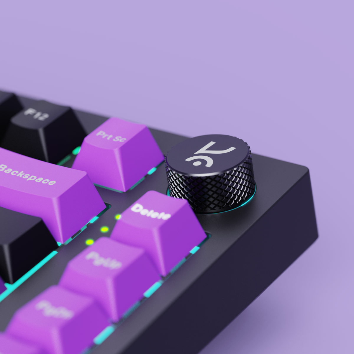 Swarm Black Purple Wireless Gaming Keyboard Kreo
