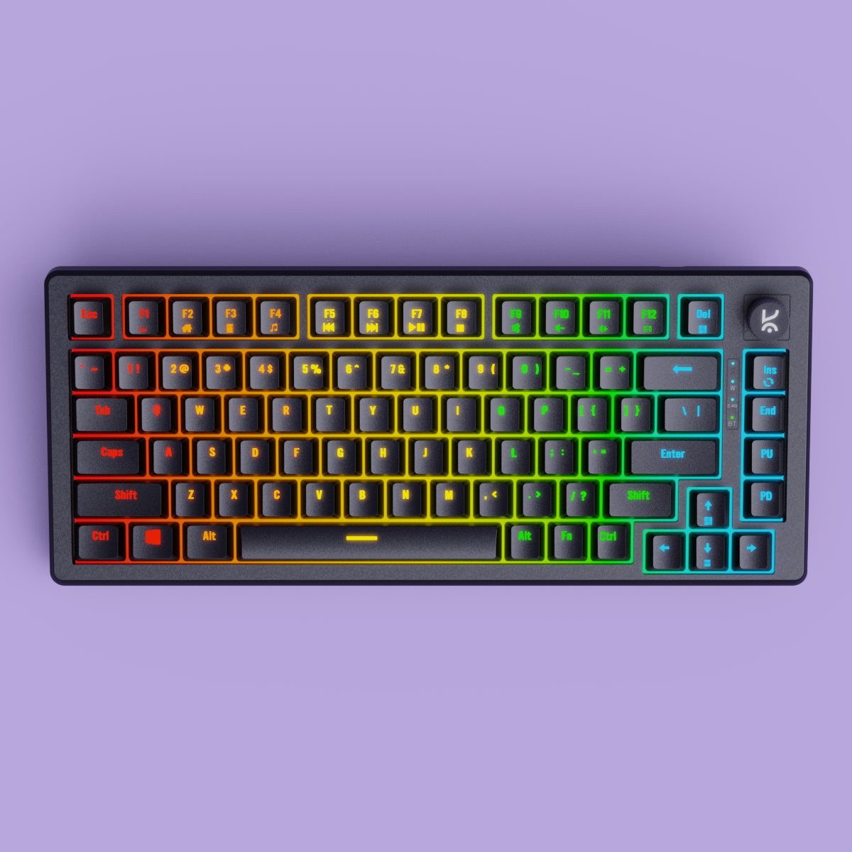 Hive75 All Black RGB Wired Gaming Keyboard Kreo