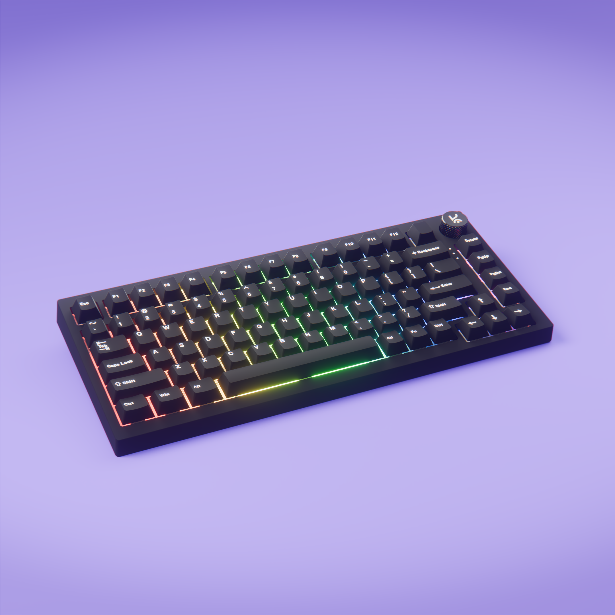 Swarm All Black Wireless Gaming Keyboard Kreo