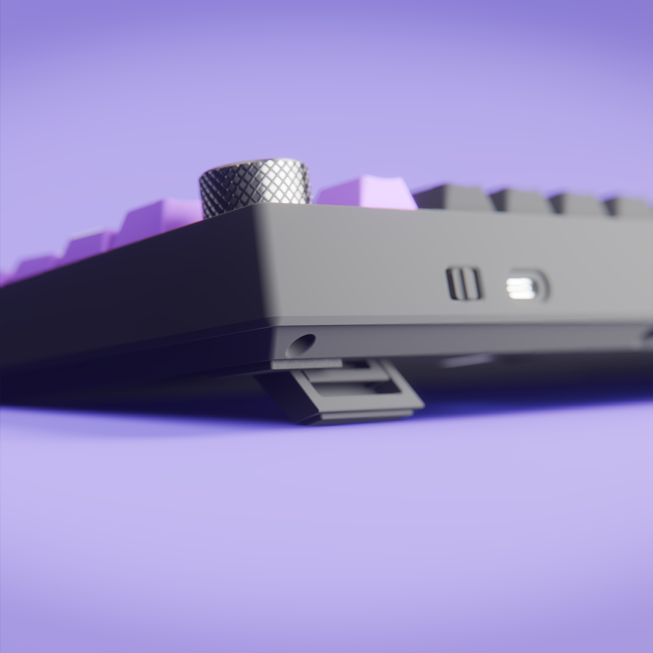 Swarm Black Purple Wireless Gaming Keyboard Kreo
