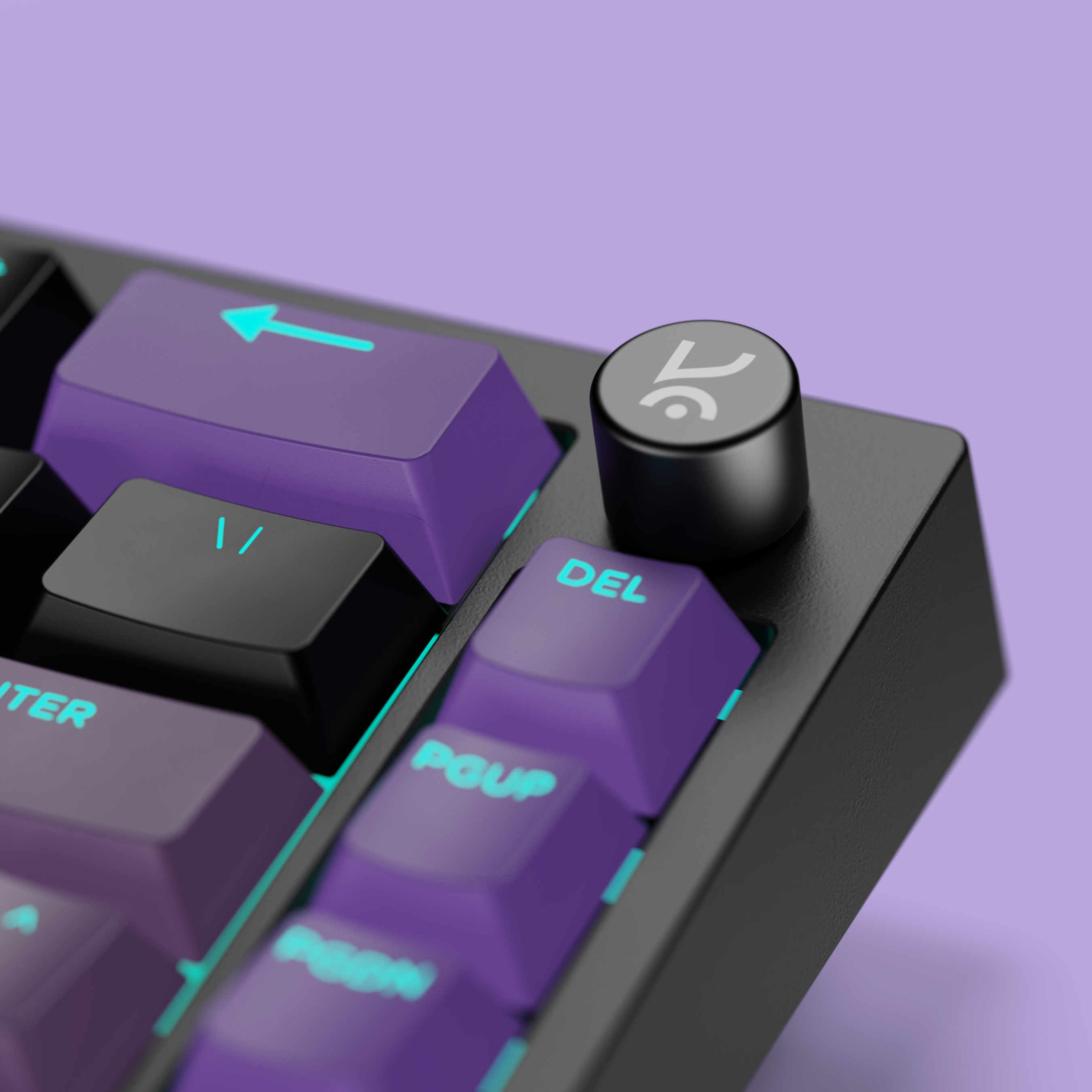 Swarm65 Black Purple Wireless Mechanical Gaming Keyboard