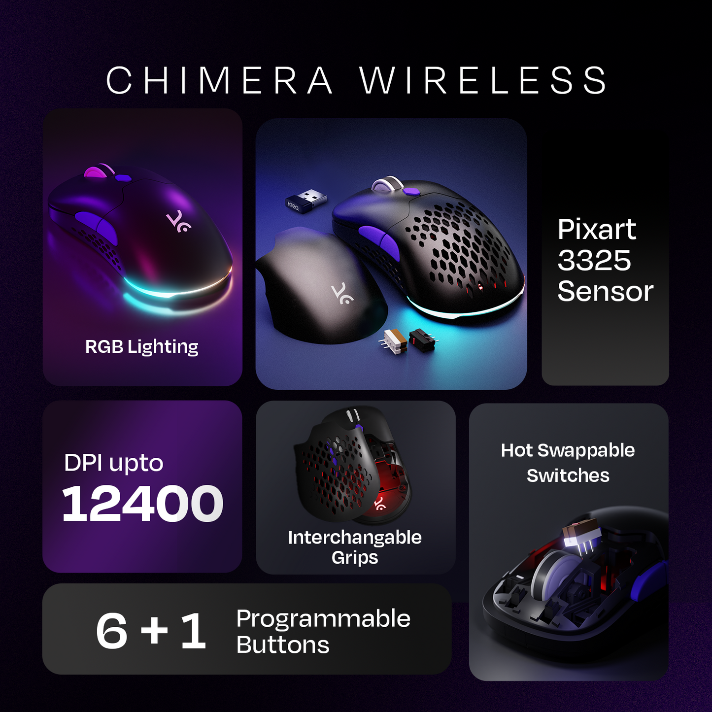 Chimera Wireless Gaming Mouse Kreo