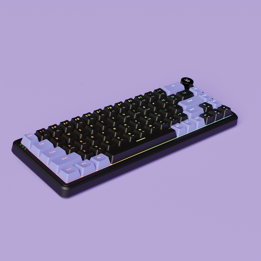 Hive65 Mechanical Gaming Keyboard with Kreo Purple Linear Switches Kreo
