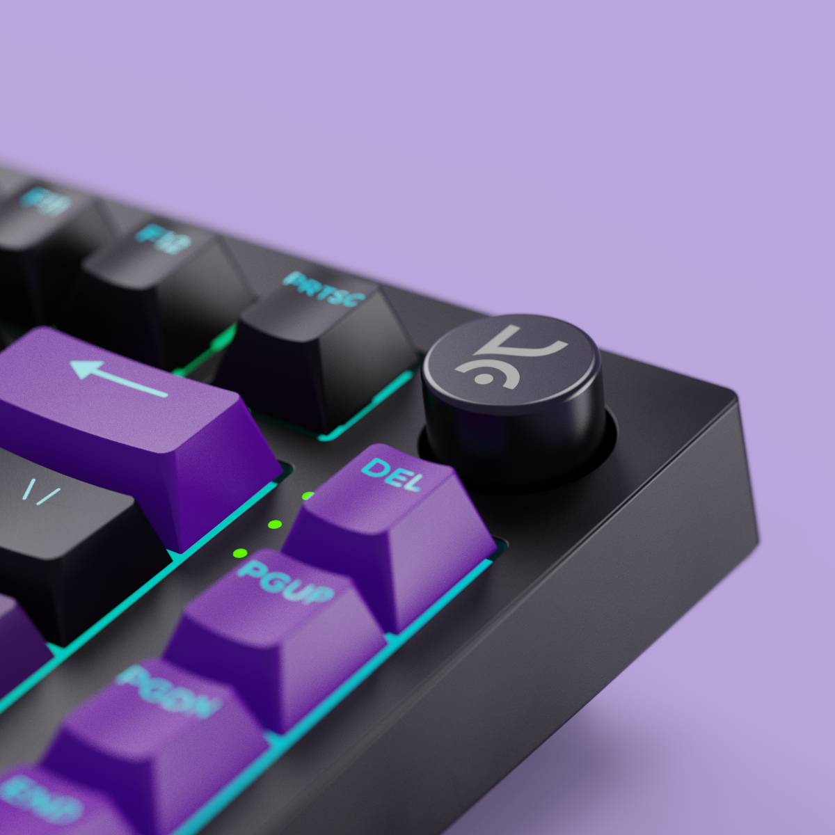 Swarm Black Purple Wireless Gaming Keyboard