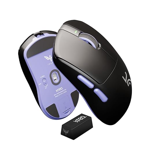 Ikarus Black Wireless Gaming Mouse Kreo