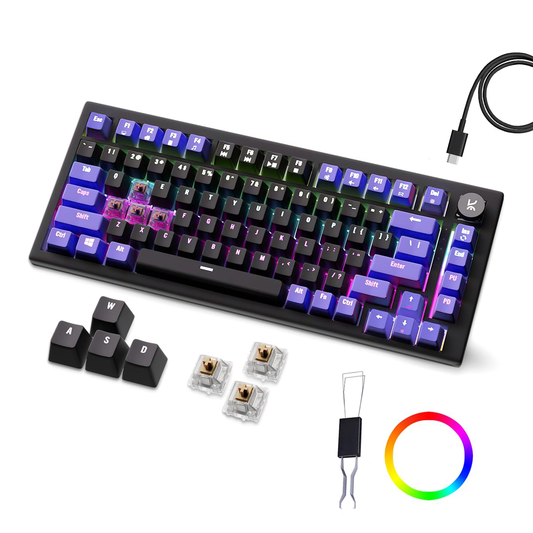 Hive Black - Purple Wired Gaming Keyboard