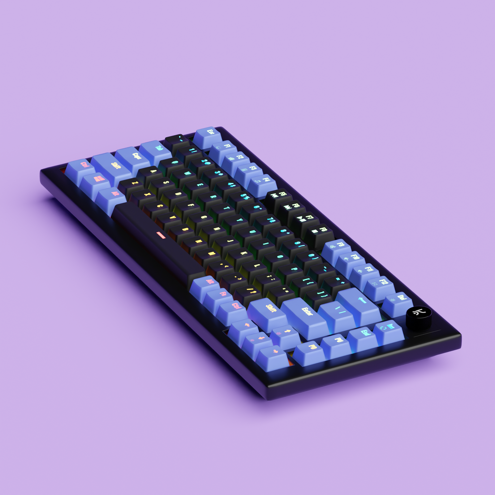 Hive Black - Purple Wired Gaming Keyboard Kreo