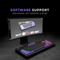 Swarm Black Purple Wireless Gaming Keyboard Kreo