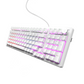 Hive Full-Size All White Wired Gaming Keyboard Kreo