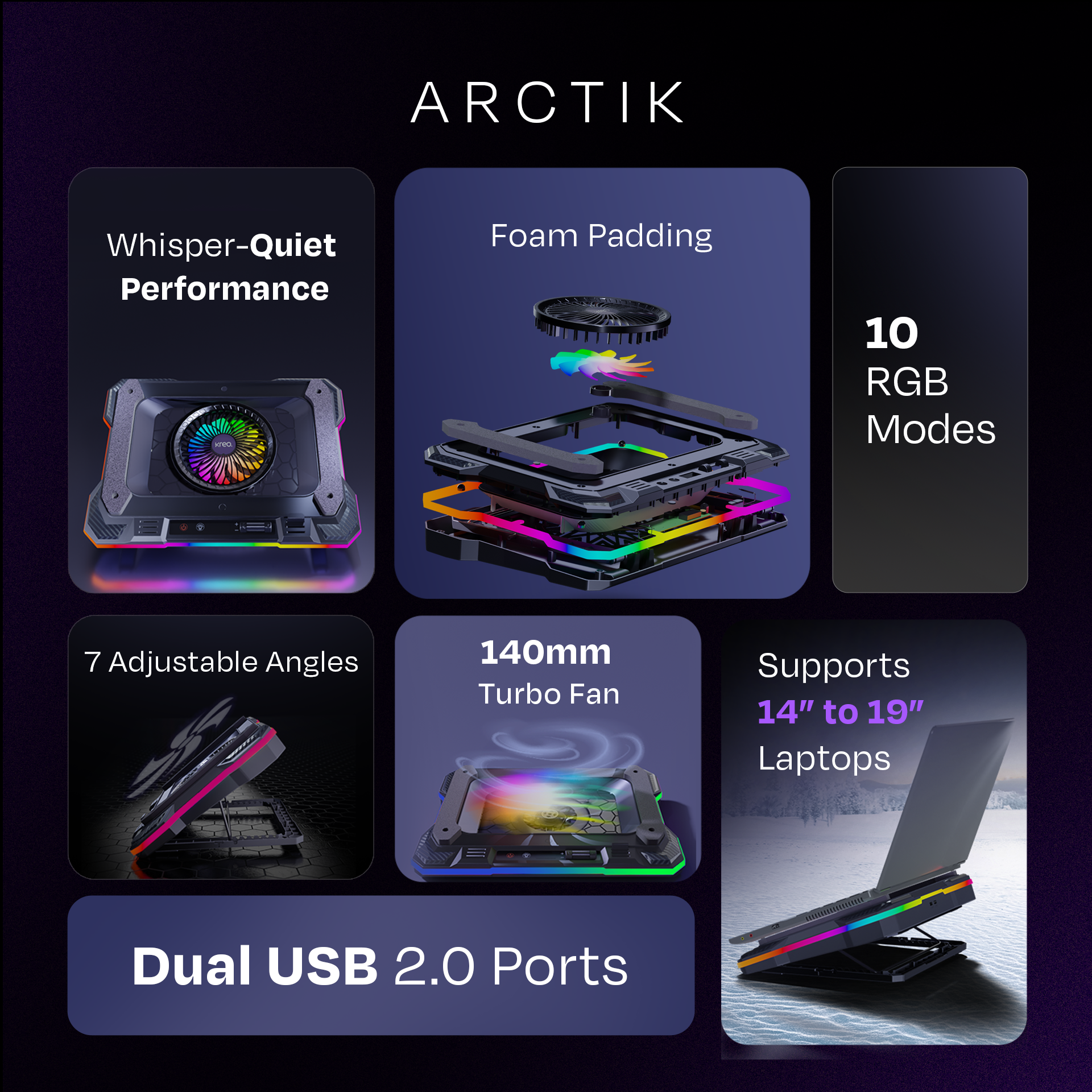 Arctik Laptop Cooler Kreo