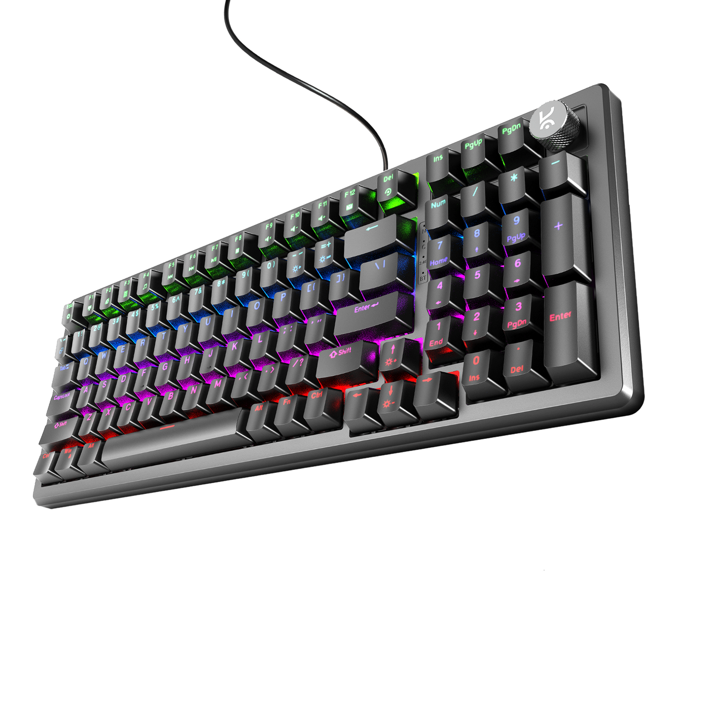 Hive Full-Size All Black Wired Gaming Keyboard Kreo