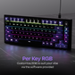 Hive Black - Purple Wired Gaming Keyboard