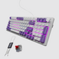 Hive Full-Size White - Purple Wired Gaming Keyboard