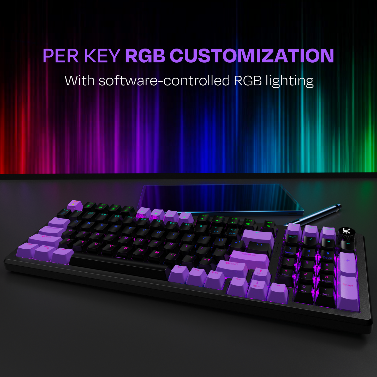 Hive Full-Size Black - Purple Wired Gaming Keyboard