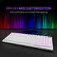 Hive Full-Size All White Wired Gaming Keyboard Kreo