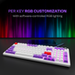 Hive Full-Size White - Purple Wired Gaming Keyboard Kreo