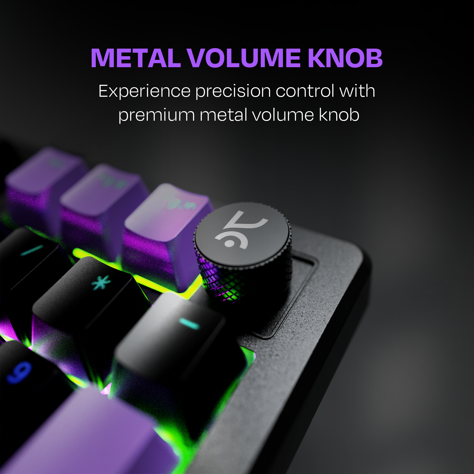 Hive 98 Black - Purple Wired Gaming Keyboard Kreo