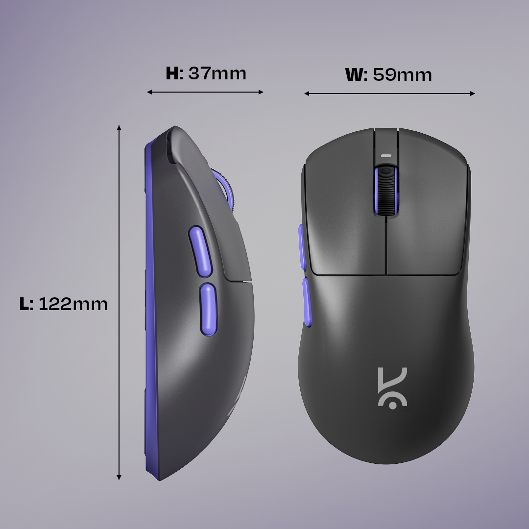 Ikarus Black 55g Wireless Gaming Mouse Kreo