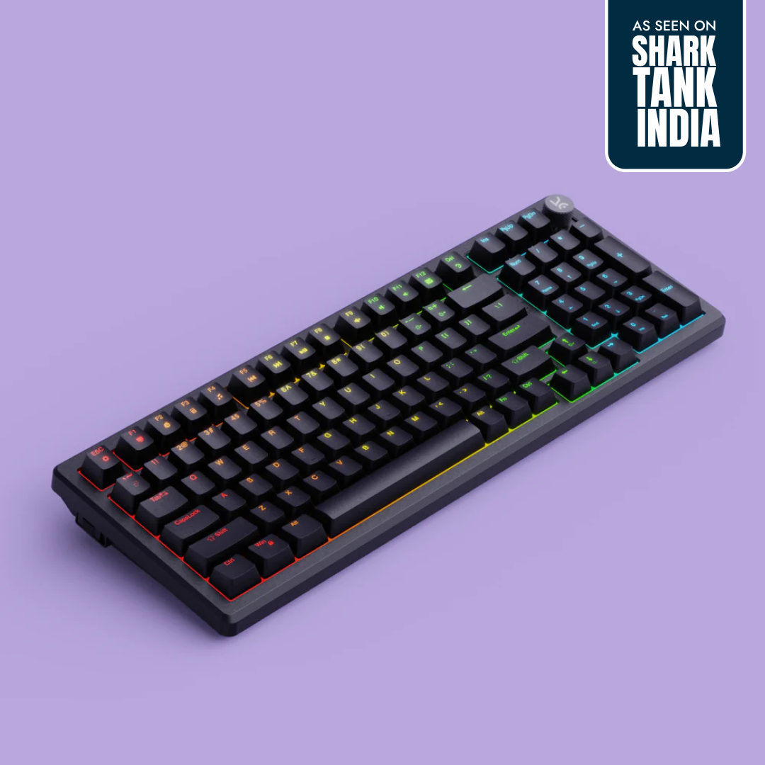 Hive98 Full-Size All Black Wired Gaming Keyboard