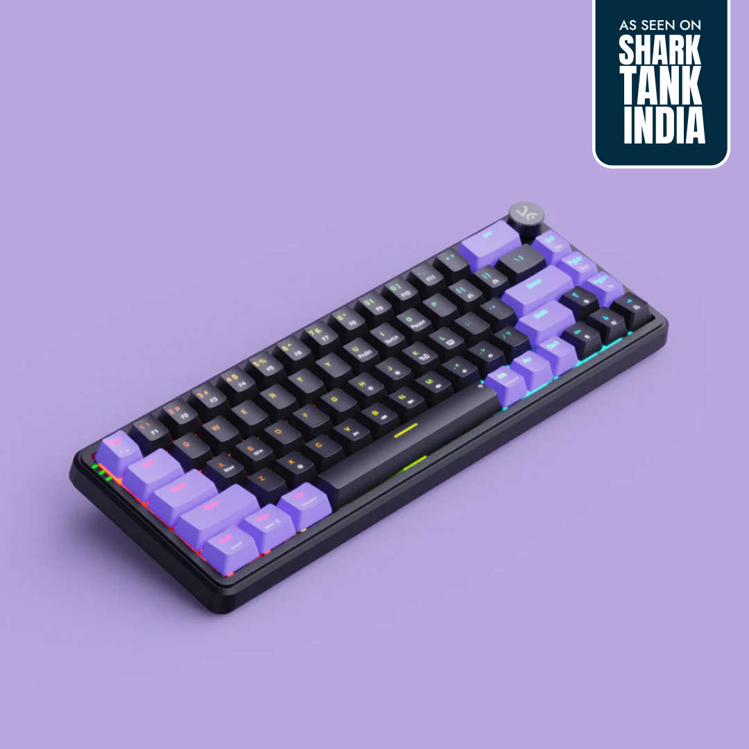 Hive65 Black Purple Wired Mechanical Gaming Keyboard