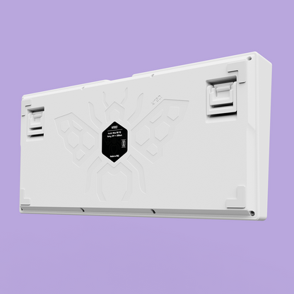 Hive75 V2 White Purple Wired Mechanical Gaming Keyboard