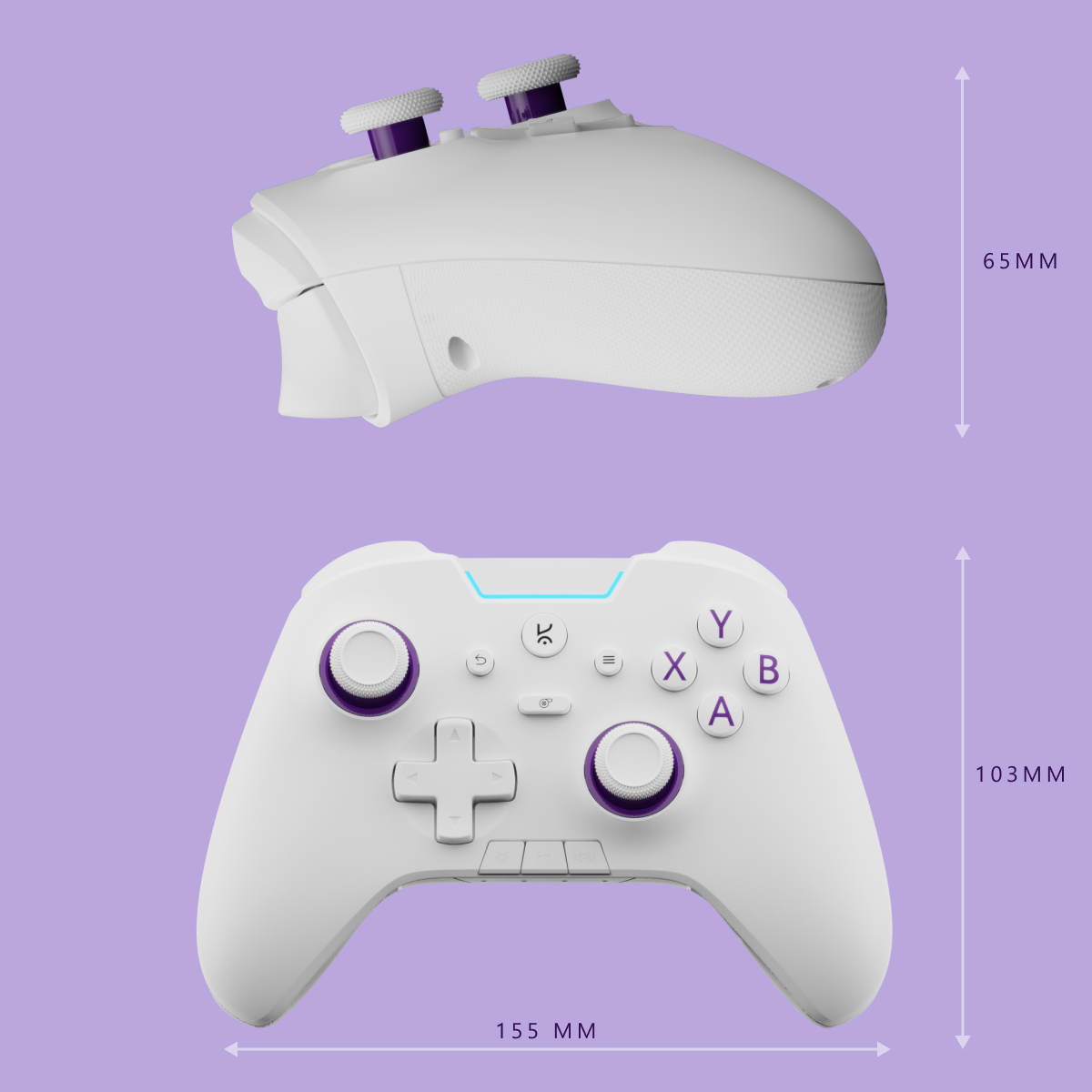 SurgeXB White Wireless PC Gaming Controller