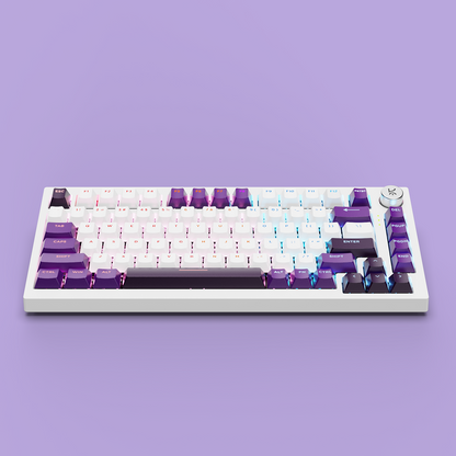 Swarm White Purple Wireless Gaming Keyboard