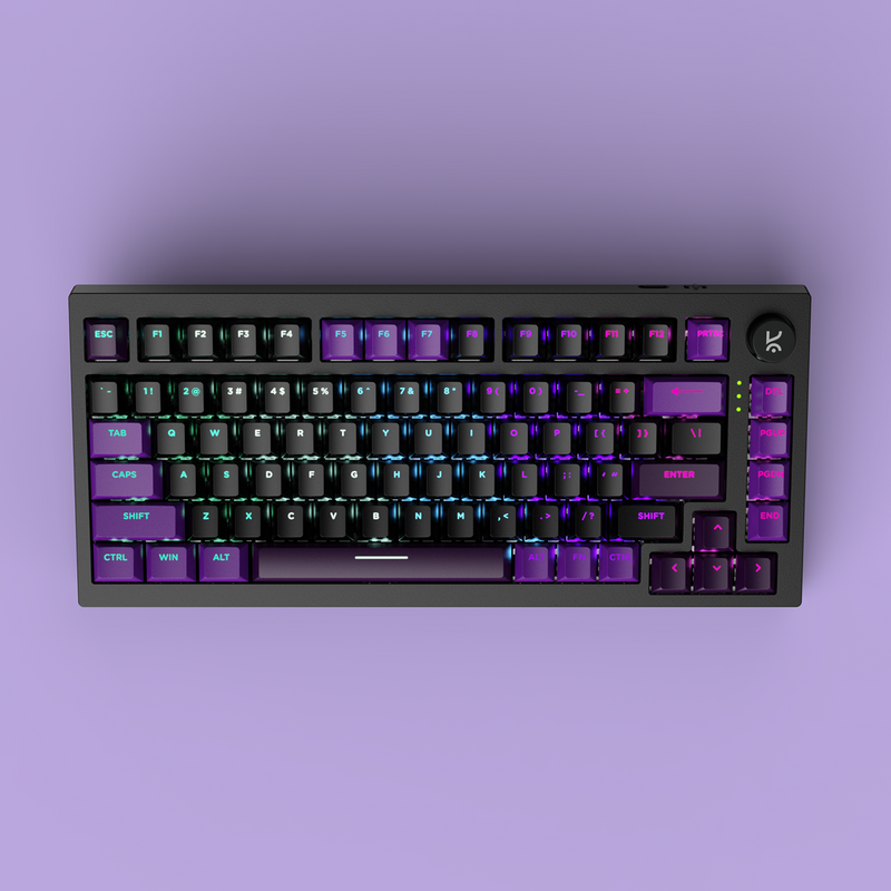 Swarm Black Purple Wireless Gaming Keyboard – Kreo