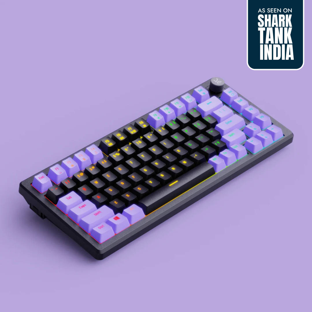 Hive75 Black - Purple Wired Gaming Keyboard