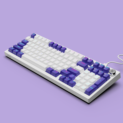 Hive98 V2 White Purple Wired Mechanical Gaming Keyboard