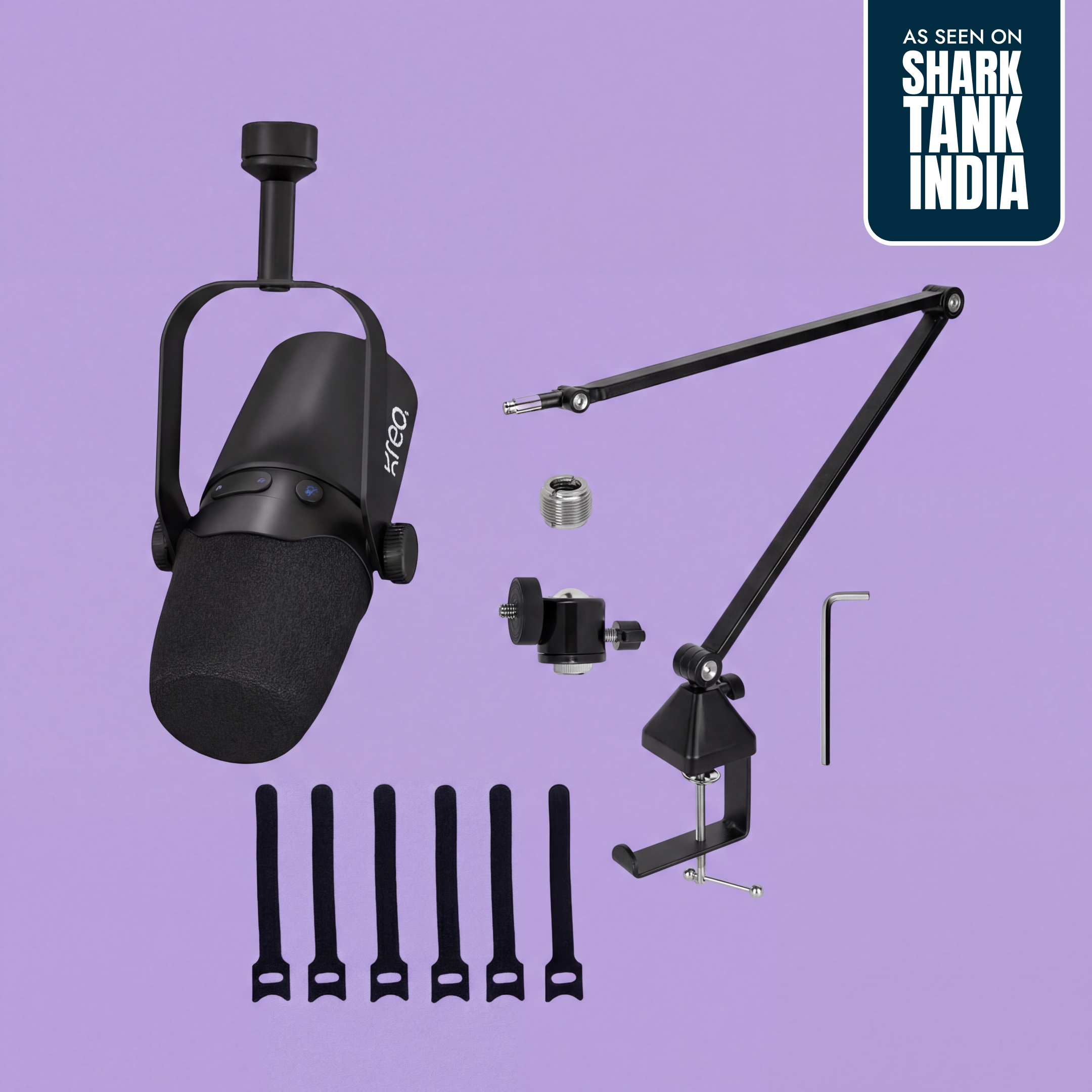 Kast Black Dynamic Mic + Rod Pro Boom Arm Combo