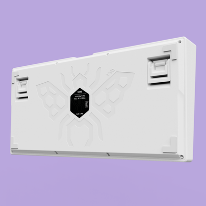 Hive75 V2 White Purple Wired Mechanical Gaming Keyboard