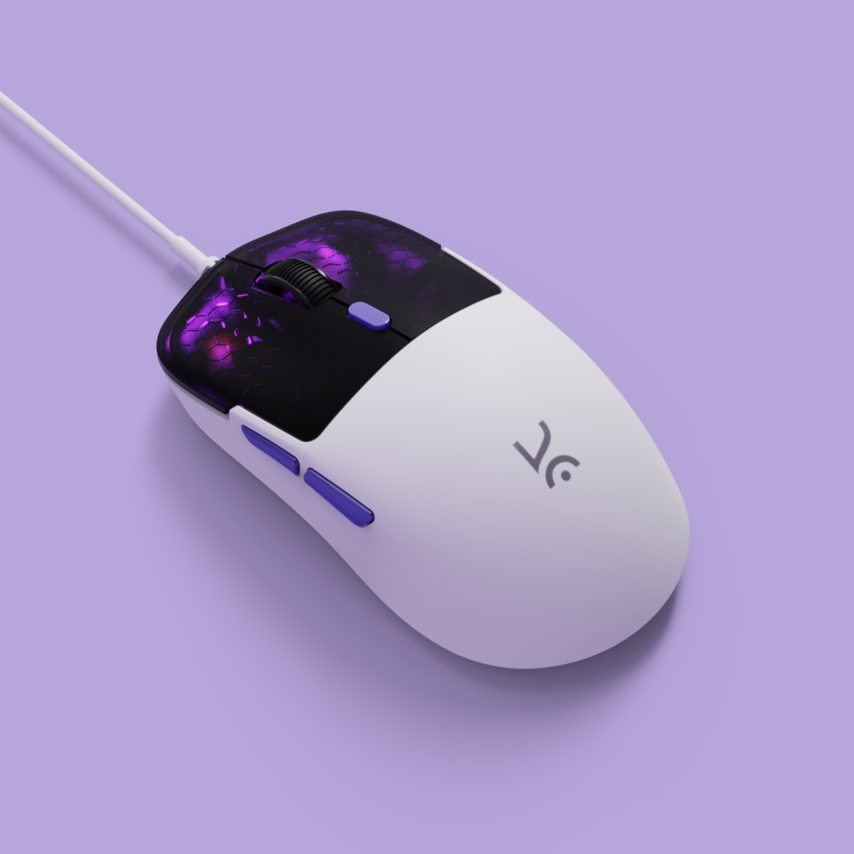 Harpy White Light Weight RGB Gaming Mouse